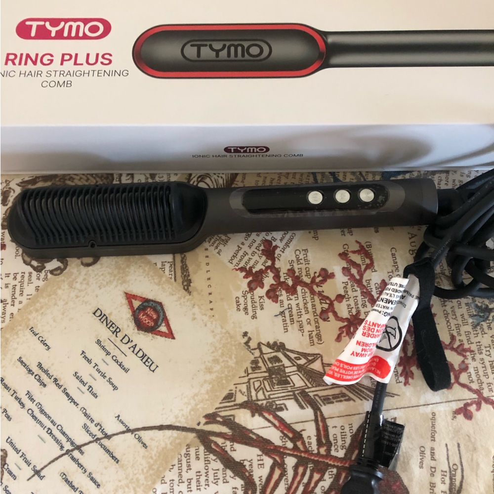 Tymo ring plus ionic hair straightener comb